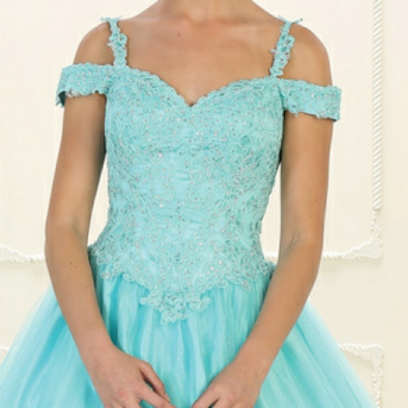 BURGUNDY BLUE PINK CHAMPAGNE EVENING BALL GOWN - Picture 5 of 8